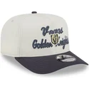 cappellino-curvo-beige-e-grigio-snapback-9fifty-a-frame-chainstitch-di-vegas-golden-knights-nhl-di-new-era