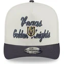 beige-und-graue-gebogene-kappe-snapback-9fifty-a-frame-chainstitch-der-vegas-golden-knights-nhl-von-new-era