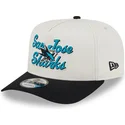beige-och-svart-bojd-keps-snapback-9fifty-a-frame-chainstitch-san-jose-sharks-nhl-fran-new-era
