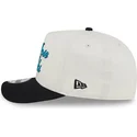 bezowo-czarna-czapka-z-zakrzywionym-daszkiem-snapback-9fifty-a-frame-chainstitch-san-jose-sharks-nhl-od-new-era