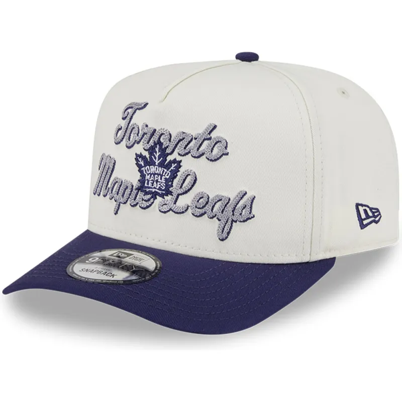 beige-und-violette-gebogene-snapback-kappe-9fifty-a-frame-chainstitch-der-toronto-maple-leafs-nhl-von-new-era