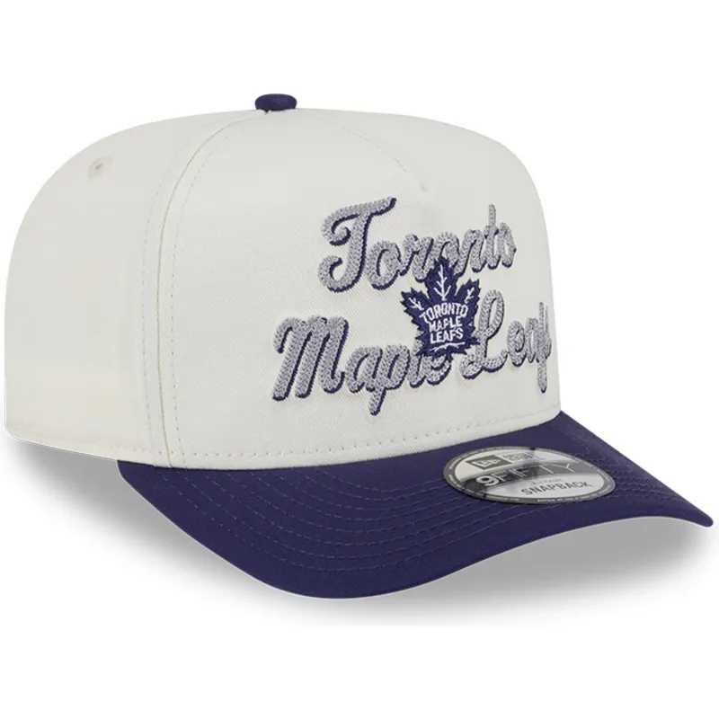 beige-und-violette-gebogene-snapback-kappe-9fifty-a-frame-chainstitch-der-toronto-maple-leafs-nhl-von-new-era