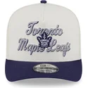 beige-und-violette-gebogene-snapback-kappe-9fifty-a-frame-chainstitch-der-toronto-maple-leafs-nhl-von-new-era