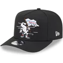 casquette-courbee-noire-snapback-9fifty-a-frame-cartoon-chicago-white-sox-mlb-new-era