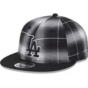 cappello-nero-snapback-9fifty-retro-crown-plaid-dei-los-angeles-dodgers-mlb-di-new-era