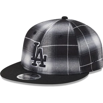 Cappello nero snapback 9FIFTY Retro Crown Plaid dei Los Angeles Dodgers MLB di New Era