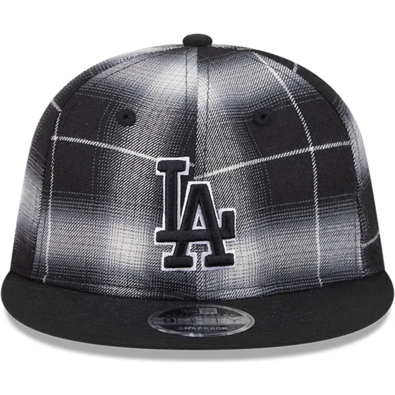 cappello-nero-snapback-9fifty-retro-crown-plaid-dei-los-angeles-dodgers-mlb-di-new-era
