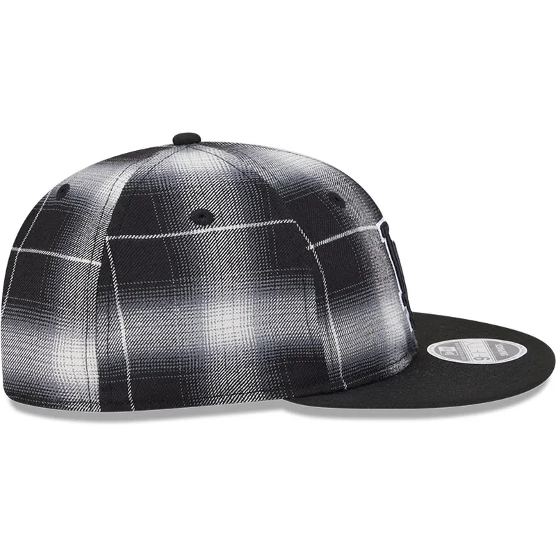 svart-platt-snapback-keps-9fifty-retro-crown-plaid-fran-los-angeles-dodgers-mlb-av-new-era
