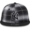 new-era-new-york-yankees-mlb-9fifty-retro-crown-plaid-svart-snapback-flat-keps