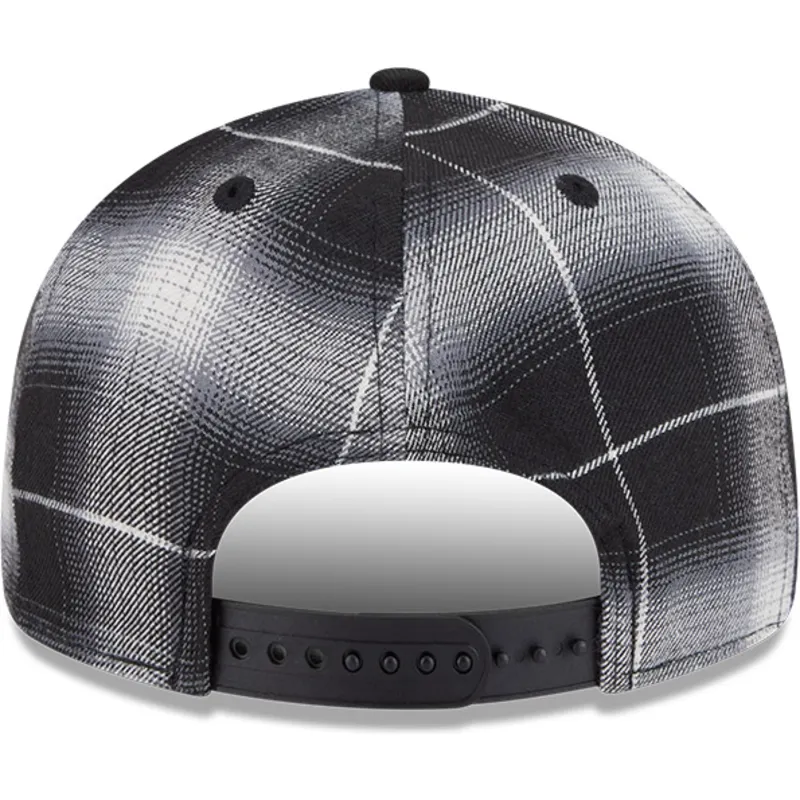 svart-platt-snapback-keps-9fifty-retro-crown-plaid-fran-new-york-yankees-mlb-av-new-era