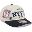 beige-und-marineblaue-gebogene-snapback-kappe-9fifty-retro-crown-scatter-der-new-york-yankees-mlb-von-new-era