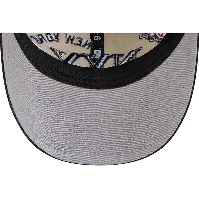 beige-und-marineblaue-gebogene-snapback-kappe-9fifty-retro-crown-scatter-der-new-york-yankees-mlb-von-new-era