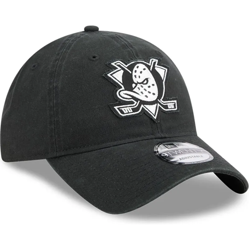 schwarze-verstellbare-curved-cap-9twenty-stamp-der-anaheim-ducks-nhl-von-new-era