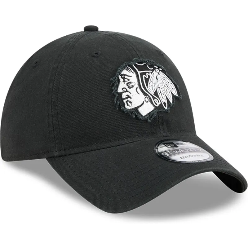 cappellino-nero-regolabile-9twenty-stamp-dei-chicago-blackhawks-nhl-di-new-era