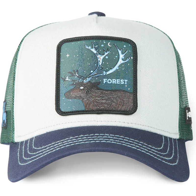 trucker-cap-weiss-grun-und-blau-hirsch-forest-cas2-for3-beasts-von-capslab