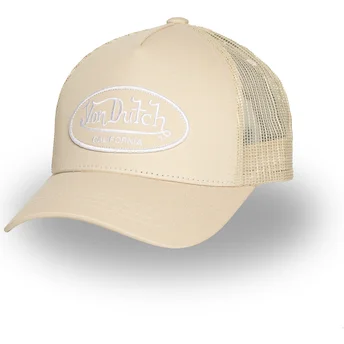 Beige verstellbare Trucker-Kappe LOF B35 von Von Dutch