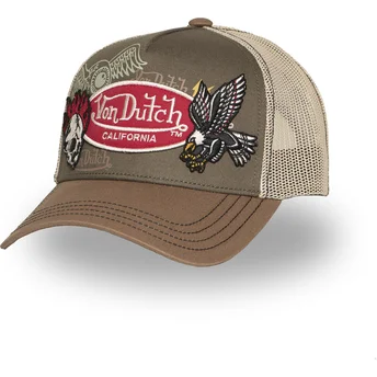 Καφέ καπέλο trucker PATCHES12 της Von Dutch