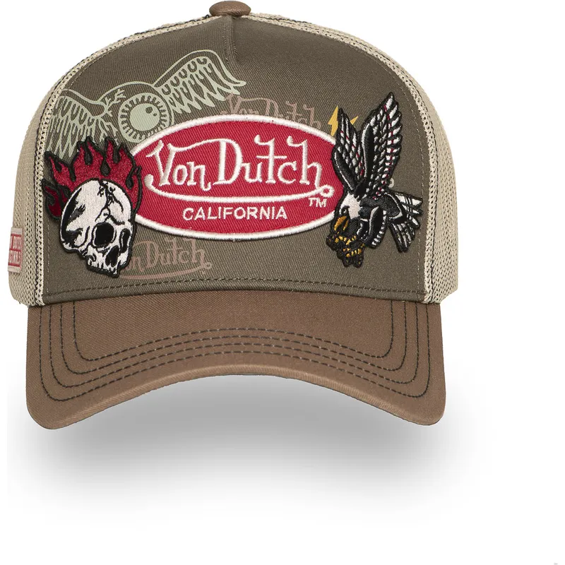 trucker-kappe-braun-patches12-von-von-dutch