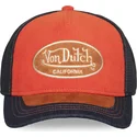 cappellino-trucker-arancione-e-blu-shield04-di-von-dutch