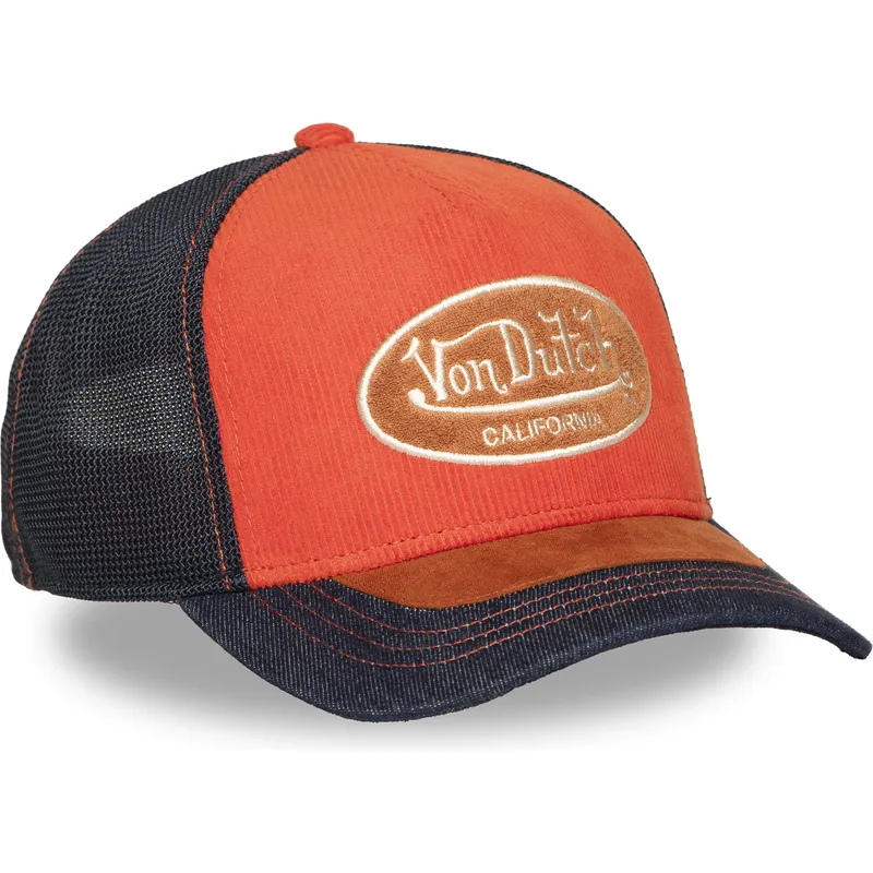 trucker-cap-orange-und-blau-shield04-von-von-dutch