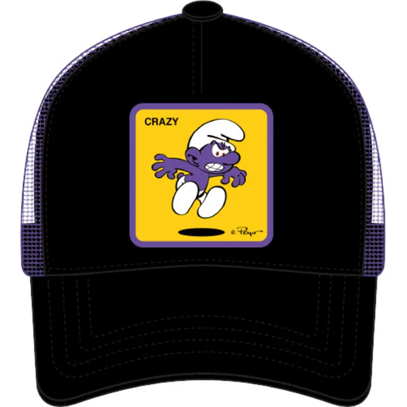 cappellino-trucker-nero-e-viola-puffo-morado-smu-craz-i-puffi-di-capslab