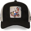 schwarze-und-graue-trucker-kappe-mario-kart-smk3-che-super-mario-bros-von-capslab