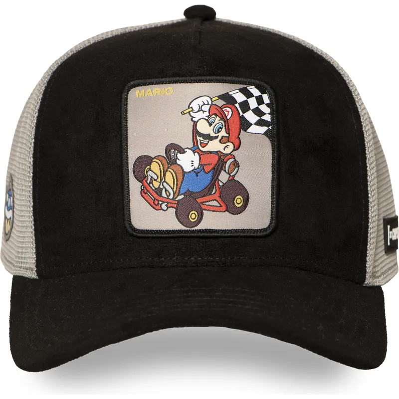 svart-och-gra-truckerkeps-mario-kart-smk3-che-super-mario-bros-fran-capslab