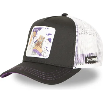Schwarz-weiße Trucker-Cap Monkey D. Luffy OP6 GEA One Piece von Capslab