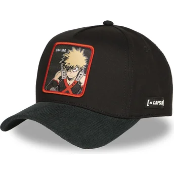 Capslab Curved Brim Katsuki Bakugo MHA2 BAK My Hero Academia Black and Green Snapback Cap
