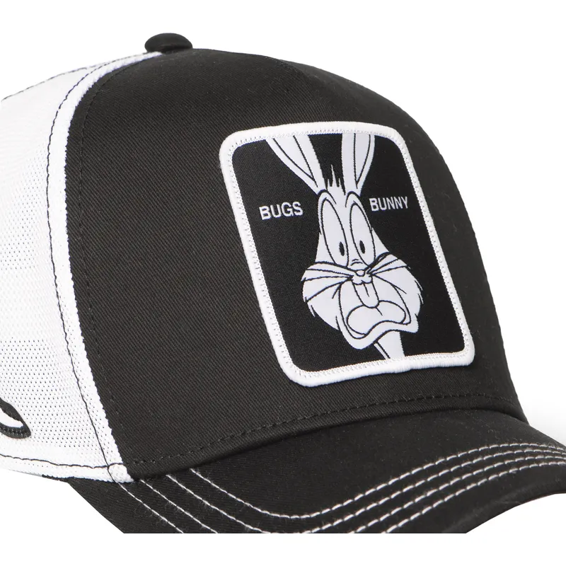 cappellino-trucker-nero-e-bianco-bugs-bunny-loo12-bug-ct-looney-tunes-di-capslab