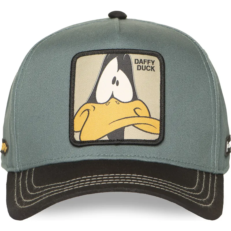 cappellino-curvo-verde-e-nero-snapback-daffy-duck-loo12-daf2-looney-tunes-di-capslab