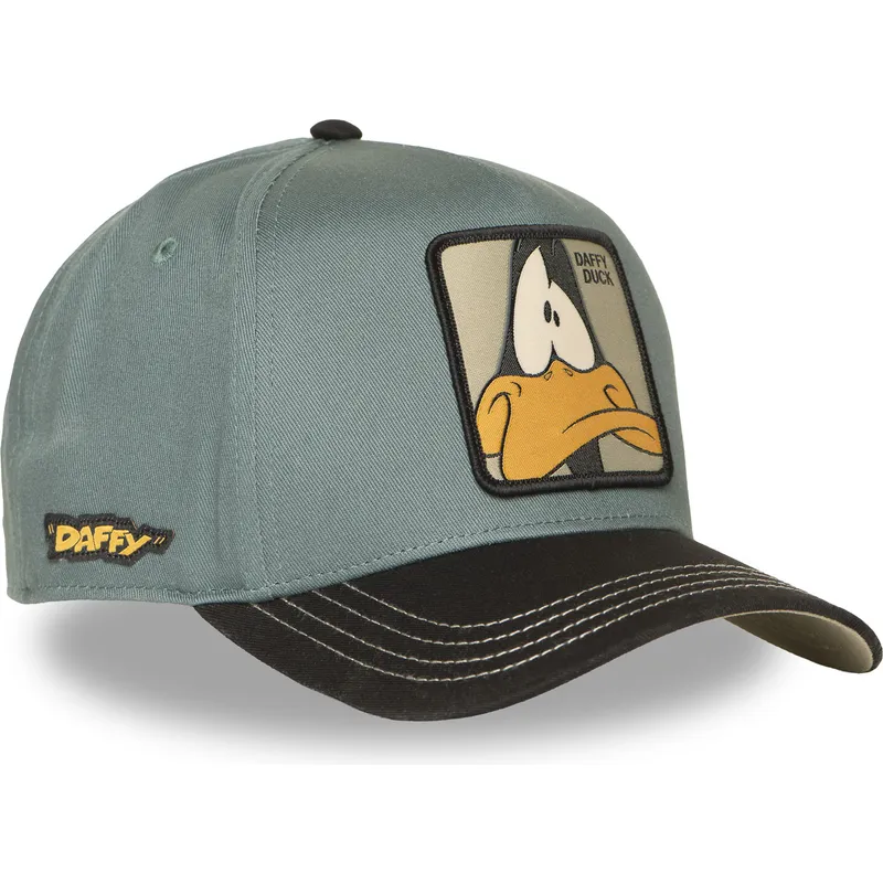 cappellino-curvo-verde-e-nero-snapback-daffy-duck-loo12-daf2-looney-tunes-di-capslab