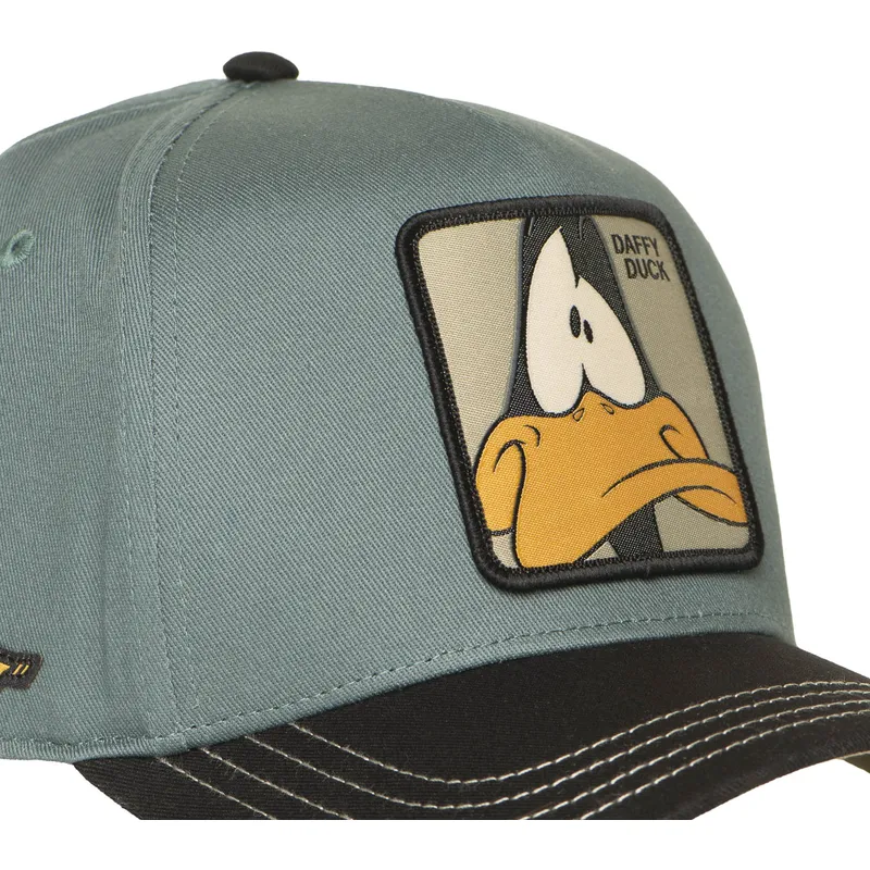 cappellino-curvo-verde-e-nero-snapback-daffy-duck-loo12-daf2-looney-tunes-di-capslab