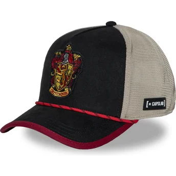 Cappellino trucker nero e beige Gryffindor HP3 GRY Harry Potter di Capslab
