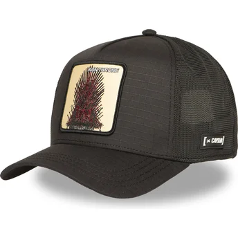 Schwarze Trucker-Kappe Eisenthron GOT IRO Game of Thrones von Capslab