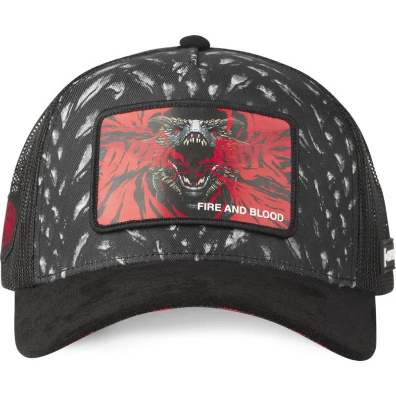 schwarze-trucker-cap-dracarys-fire-and-blood-got-blo-game-of-thrones-von-capslab