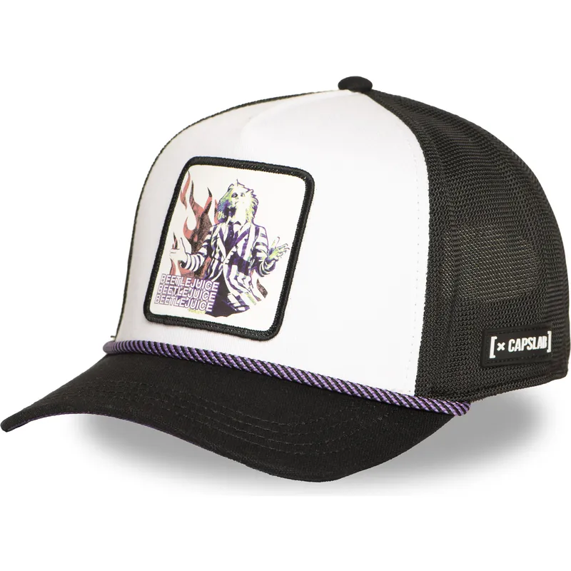 trucker-cap-schwarz-und-weiss-beetlejuice-btj-bee-beetlejuice-von-capslab