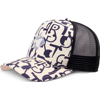 Casquette trucker beige et noire Simple Aztek HFT Djinns