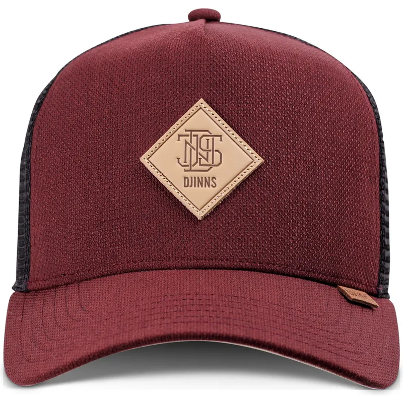 czerwona-i-czarna-czapka-trucker-plainlace-hft-od-djinns