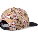 casquette-plate-beige-et-noire-snapback-pour-enfant-lucky-cat-linen-djinns