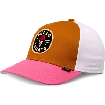 Gorra curva multicolor snapback per bambino Food Gelato Basic di Djinns