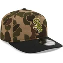 verstellbare-gebogene-tarnkappe-19twenty-geburstete-baumwolle-three-looms-duck-der-chicago-white-sox-mlb-von-new-era