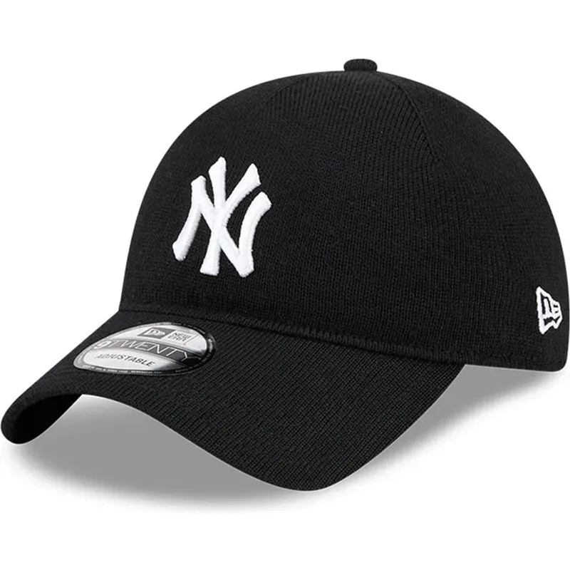 czarna-zakrzywiona-czapka-regulowana-9twenty-merino-wool-yarn-new-york-yankees-mlb-new-era