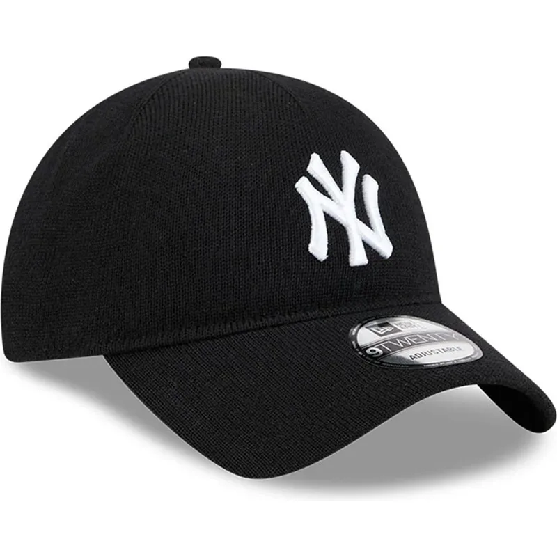 cappellino-curvo-nero-regolabile-9twenty-merino-wool-yarn-dei-new-york-yankees-mlb-di-new-era