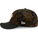 berretto-curvo-nero-aderente-59fifty-low-profile-floral-cord-three-looms-printed-corduroy-degli-oakland-athletics-mlb-di-new-era