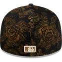czarna-zakrzywiona-czapka-59fifty-low-profile-floral-cord-three-looms-printed-corduroy-san-diego-padres-mlb-od-new-era