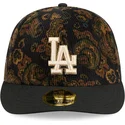 svart-bojd-justerbar-keps-59fifty-low-profile-floral-cord-three-looms-printed-corduroy-los-angeles-dodgers-mlb-fran-new-era
