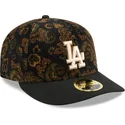 schwarze-gebogene-angepasste-59fifty-low-profile-floral-cord-three-looms-printed-corduroy-kappe-der-los-angeles-dodgers-mlb-von-