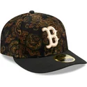 cappellino-curvo-nero-regolabile-59fifty-low-profile-floral-cord-three-looms-printed-corduroy-dei-boston-red-sox-mlb-di-new-era