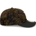 schwarze-gebogene-angepasste-kappe-59fifty-low-profile-floral-cord-three-looms-printed-corduroy-der-boston-red-sox-mlb-von-new-e